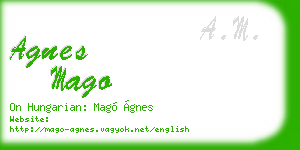 agnes mago business card