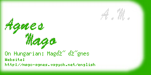 agnes mago business card